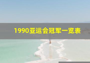 1990亚运会冠军一览表