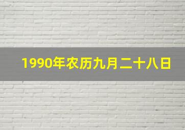 1990年农历九月二十八日