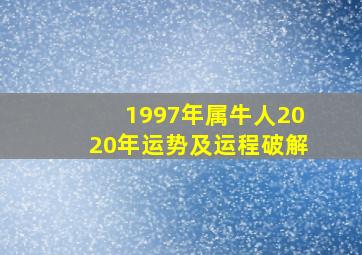 1997年属牛人2020年运势及运程破解