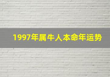 1997年属牛人本命年运势