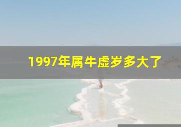 1997年属牛虚岁多大了