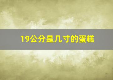 19公分是几寸的蛋糕