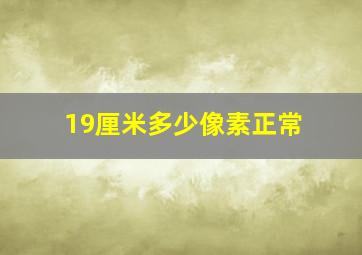 19厘米多少像素正常