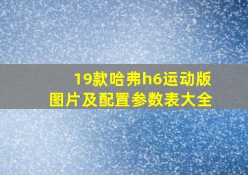 19款哈弗h6运动版图片及配置参数表大全