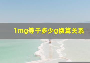 1mg等于多少g换算关系