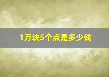 1万块5个点是多少钱