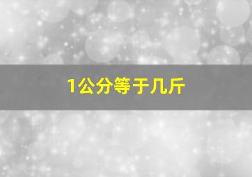 1公分等于几斤