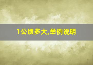 1公顷多大,举例说明