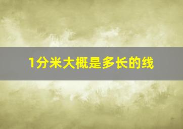 1分米大概是多长的线