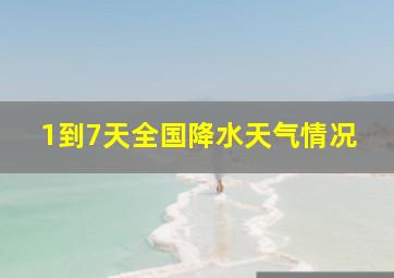 1到7天全国降水天气情况