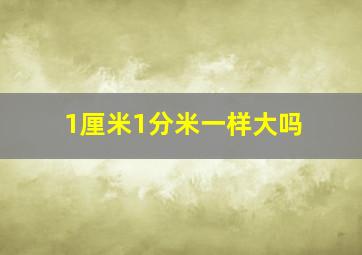 1厘米1分米一样大吗