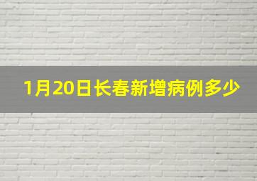 1月20日长春新增病例多少