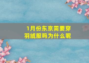 1月份东京需要穿羽绒服吗为什么呢