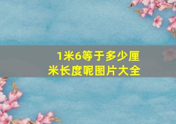 1米6等于多少厘米长度呢图片大全