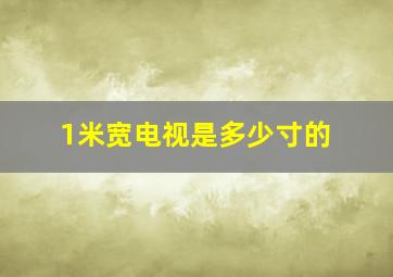 1米宽电视是多少寸的