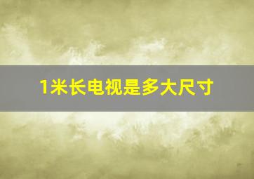 1米长电视是多大尺寸