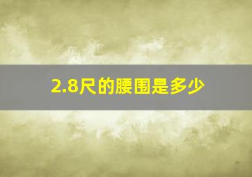 2.8尺的腰围是多少