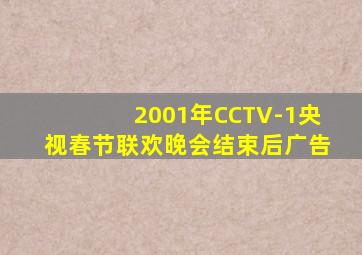 2001年CCTV-1央视春节联欢晚会结束后广告