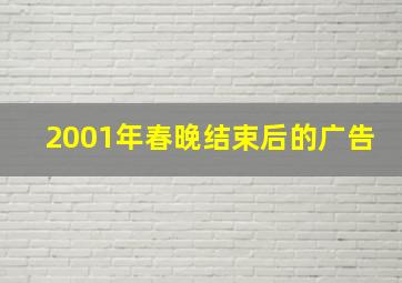 2001年春晚结束后的广告