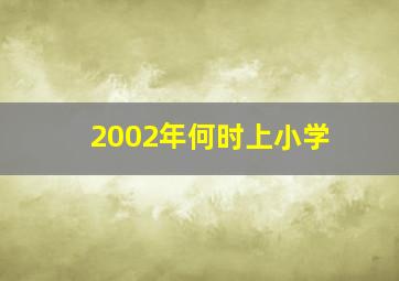 2002年何时上小学