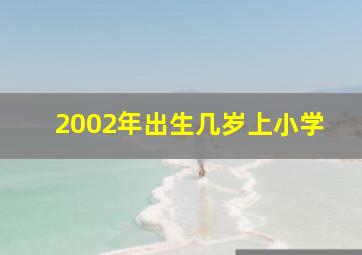 2002年出生几岁上小学