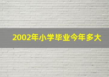 2002年小学毕业今年多大