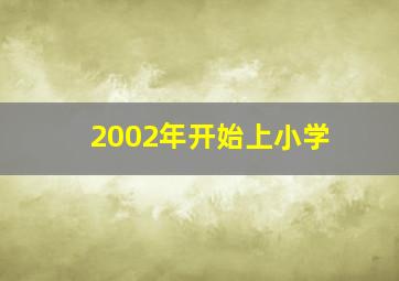 2002年开始上小学