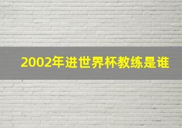 2002年进世界杯教练是谁