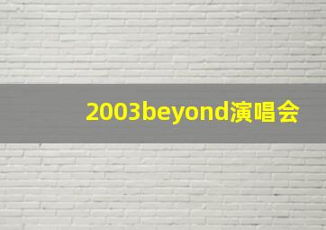 2003beyond演唱会