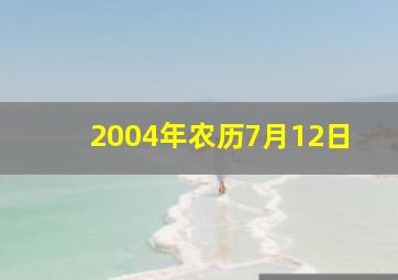 2004年农历7月12日