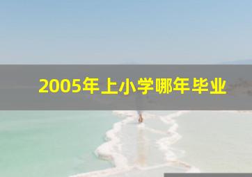 2005年上小学哪年毕业