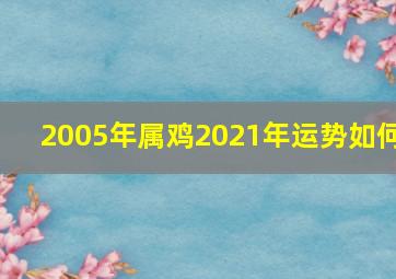 2005年属鸡2021年运势如何