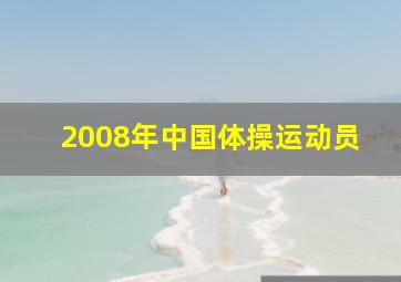 2008年中国体操运动员