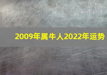 2009年属牛人2022年运势