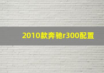 2010款奔驰r300配置