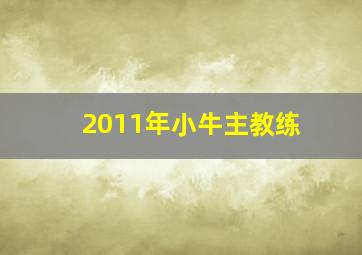 2011年小牛主教练