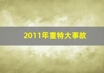 2011年重特大事故