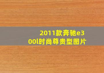 2011款奔驰e300l时尚尊贵型图片