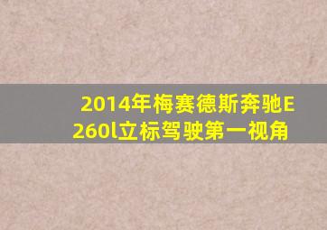 2014年梅赛德斯奔驰E260l立标驾驶第一视角