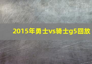 2015年勇士vs骑士g5回放