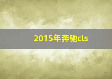 2015年奔驰cls