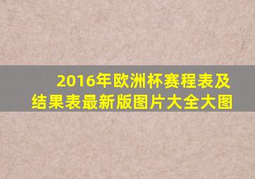 2016年欧洲杯赛程表及结果表最新版图片大全大图