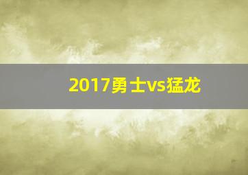 2017勇士vs猛龙