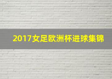 2017女足欧洲杯进球集锦