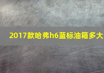 2017款哈弗h6蓝标油箱多大