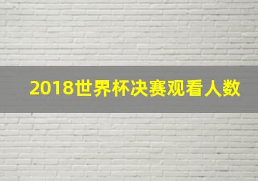 2018世界杯决赛观看人数