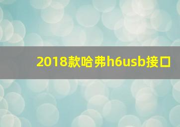 2018款哈弗h6usb接口