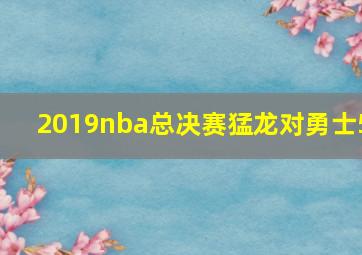 2019nba总决赛猛龙对勇士5