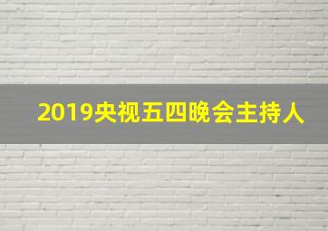 2019央视五四晚会主持人