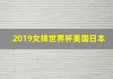 2019女排世界杯美国日本